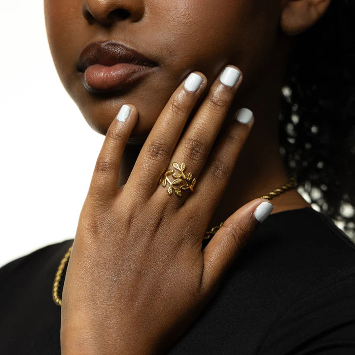 Bague feuille d’olivier de Palestine