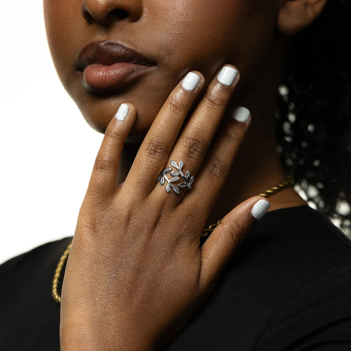Bague feuille d’olivier de Palestine