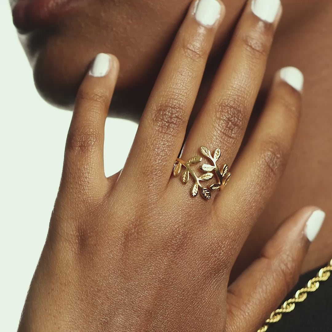 Bague feuille d’olivier de Palestine